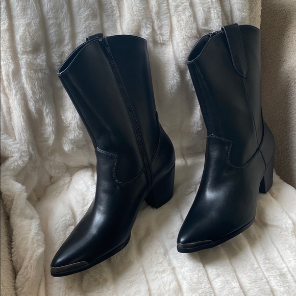 Black western Ankle Boots - Picture 4 of 8